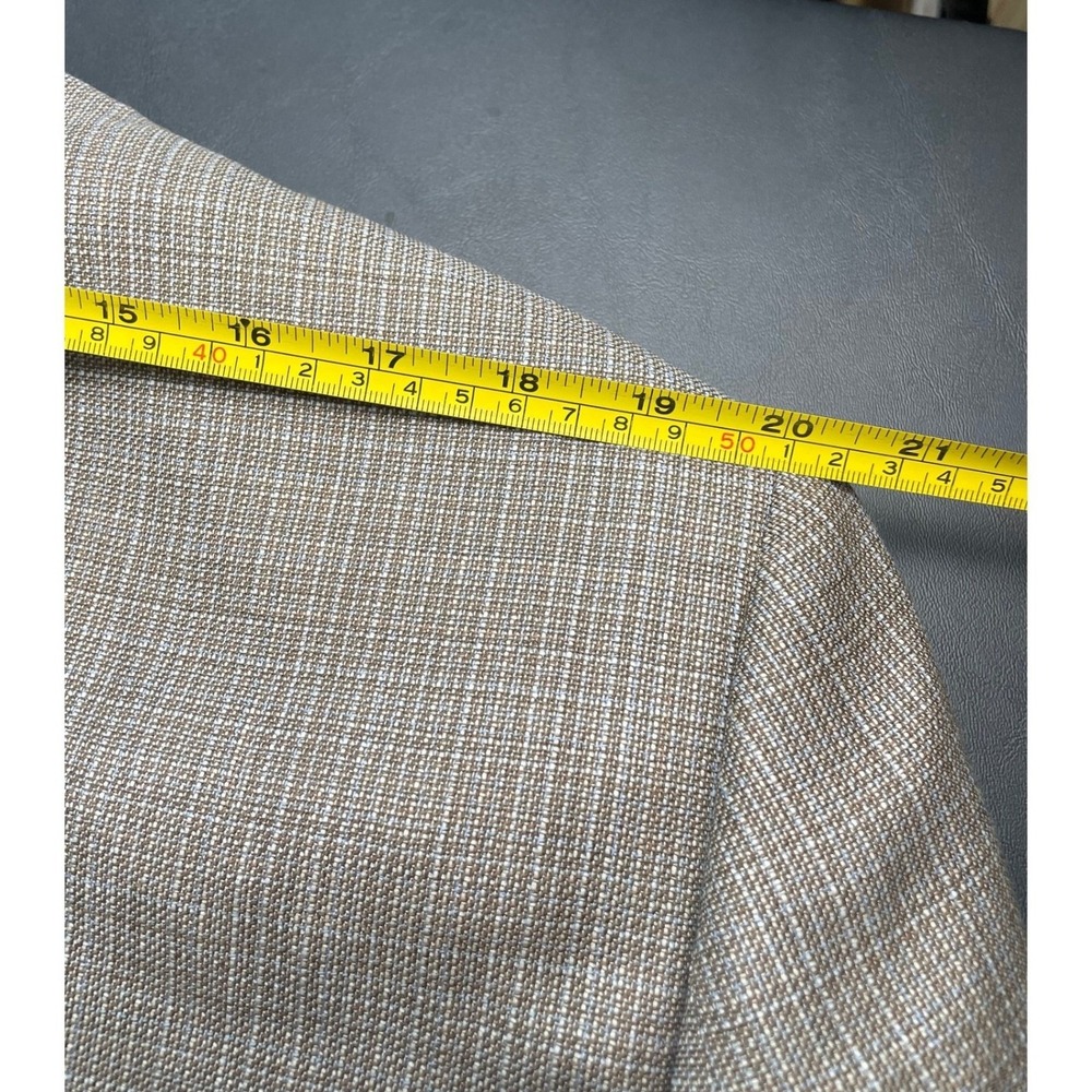 Reda 1865 Wool Blazer Mens 48R Taupe and Blue Made in Italy - Picture 2 of 12